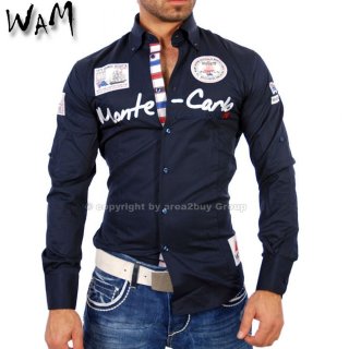 WAM WM-555 Designer VIP Club Party Hemd navy blau XL