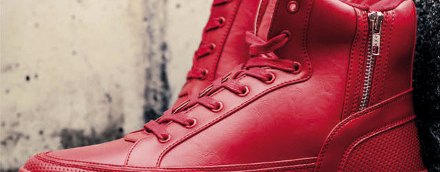 Rote High Sneaker für Herren voll im Trend