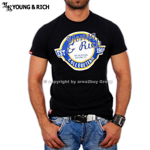 Young&Rich YR-7010 College team T-Shirt Schwarz M