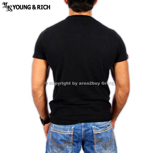 Young&Rich YR-7010 College team T-Shirt Schwarz M