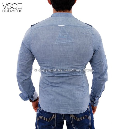 Vsct V-5640395 Party Club Style Sommer Hemd blau S