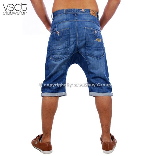 vsct V-5640138 Low Drop Style Bermuda Jeans kurze Hose, blau W 31