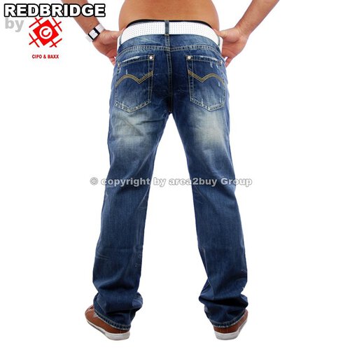 Redbridge RB-301 Destroyed Look Club Jeans, Blau