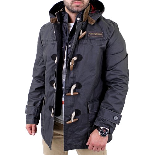 Goodyear Herren JOPLIN Winter Mantel Jacke GY-400104 Schwarz S