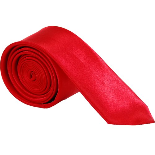 Edel Krawatten Schmal Unifarben  Rot