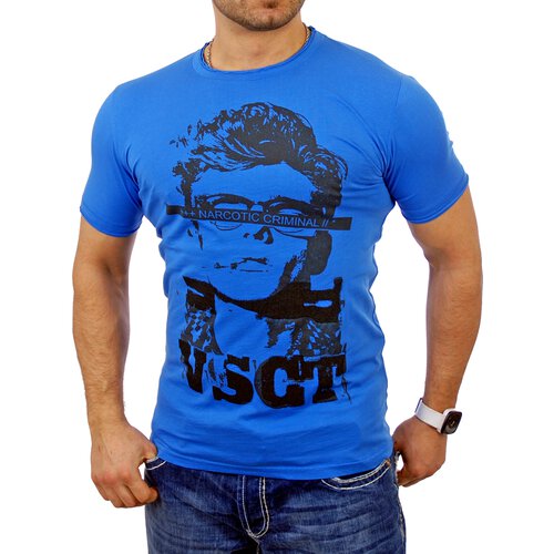 VSCT T-Shirt Herren Narcotic Criminal Tee Man V-5640749  Blau M