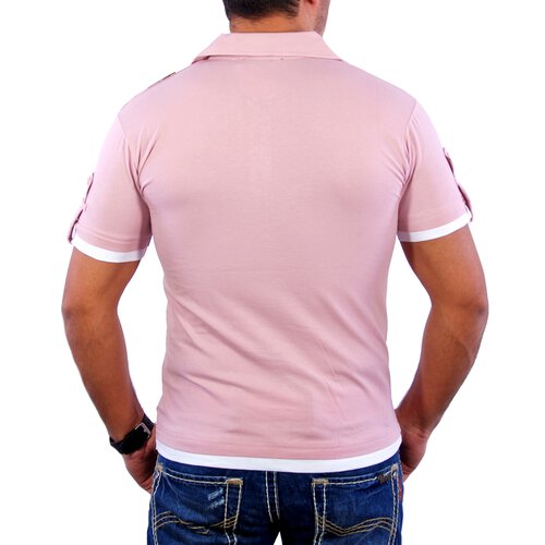 Rusty Neal T-Shirt 2in1 Layer Style Polo V-Neck Shirt RN-301