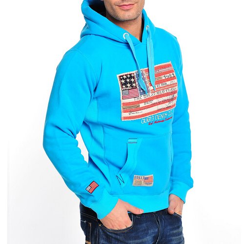 Gangster Unit Sweatshirt Herren Flag America Hoodie GU-618 Trkis S