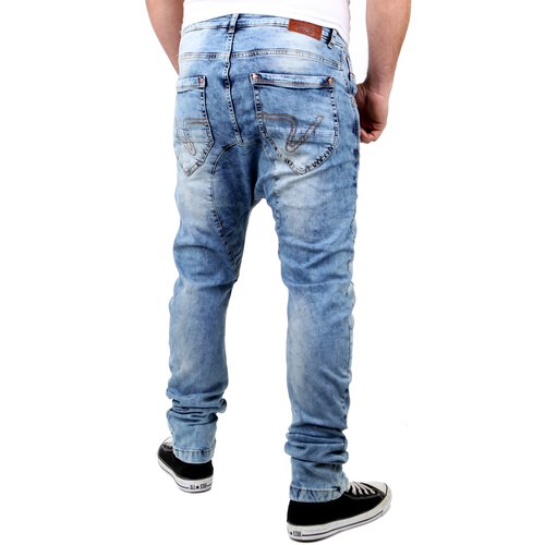 VSCT Herren Jeans Spencer Low Crotch Bleached Style V-5641354 Hellblau