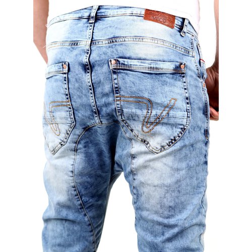 VSCT Herren Jeans Spencer Low Crotch Bleached Style V-5641354 Hellblau