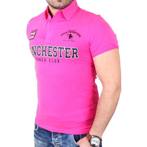 Reslad Poloshirt Herren Clubwear Polo Kragen Manchester RS-277 Pink S