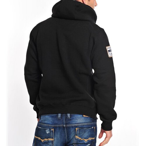 Wasabi Sweatshirt Herren Kapuzen Pullover Cap Ferrat mit Stickerei WSB-389 Schwarz L