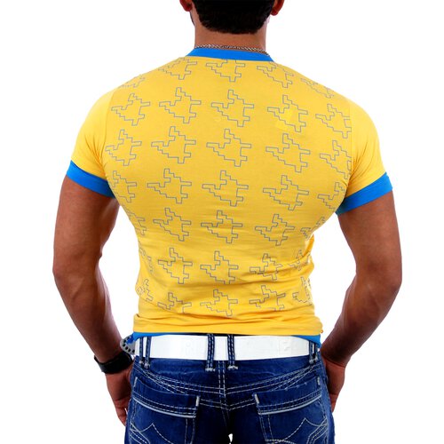 Golden Horn T-Shirt Herren Artwork Brazil Print Shirt GH-8320 Gelb L