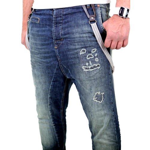 VSCT Jeans Herren Brad Slim Fit Tinted mit Hosentrger V-5641367 Blau W30 / L32