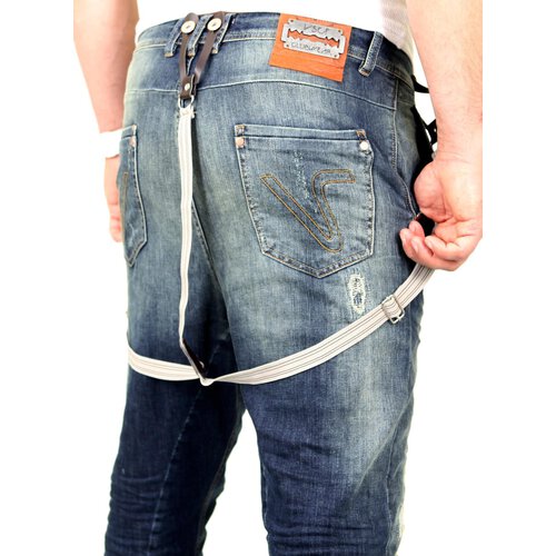 VSCT Jeans Herren Brad Slim Fit Tinted mit Hosentrger V-5641367 Blau W30 / L32
