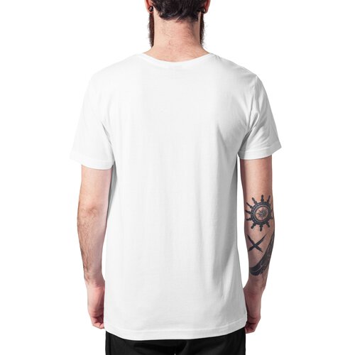 Urban Classics T-Shirt Herren Basic Contrast Pocket Kurzarm Shirt TB-971 Wei - Marble L