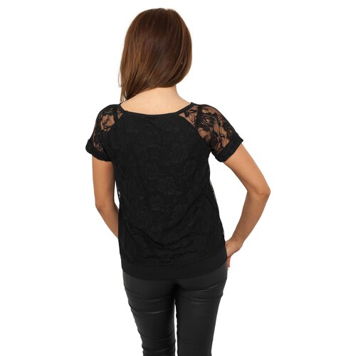 Urban Classics T-Shirt Damen Double Layer Laces Kurzarm Shirt TB-715