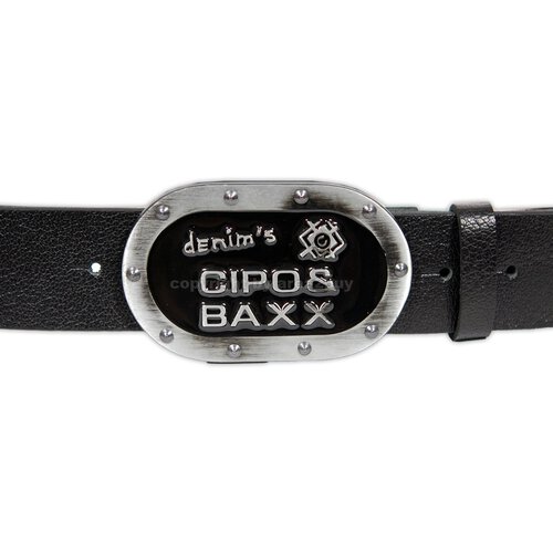 Cipo & Baxx Grtel Herren Echt Leder Modegrtel aus Rindsleder C-2092 Schwarz 100 cm