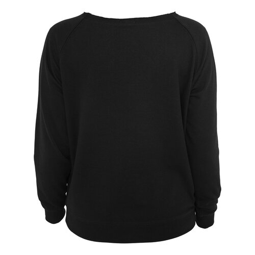 Urban Classics Sweatshirt Damen Open Edge Crewneck Pullover TB-742 Schwarz M
