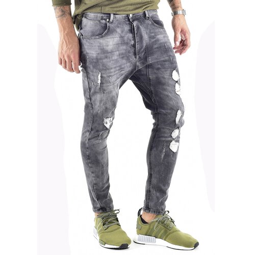 VSCT Jeans Herren Keanu LowCrotch Vintage Jeans-Hose V-5641860 Schwarz W32 / L34