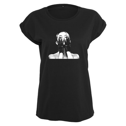 Merchcode T-Shirt Damen SELENA GOMEZ Black Glove Print Shirt MC-027 Schwarz