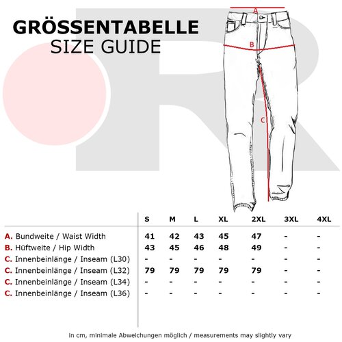 Reslad Used Look Jeans-Herren Slim Fit Jogging-Hose RS-2073 Schwarz L