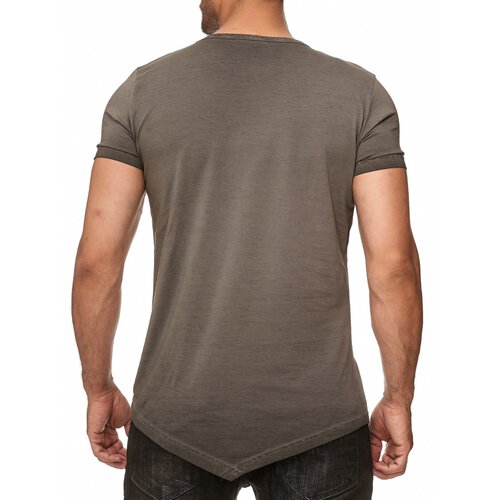 Reslad Herren Mnner-Shirt Vintage Look Basic Rundhals Kurzarm T-Shirt RS-5035