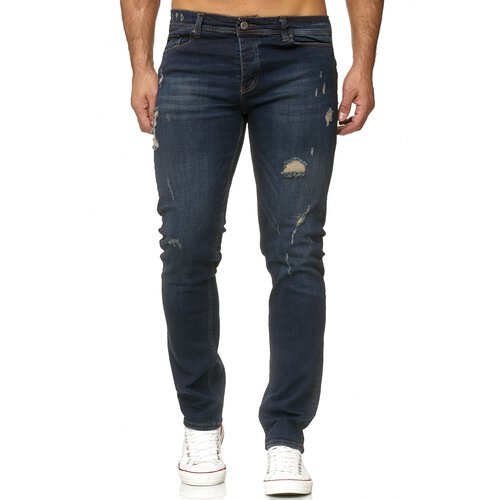 Reslad Jeans Herren Destroyed Slim Fit Herren-Hose Jeanshose Mnner Hosen Stretch Denim Jeans RS-2090