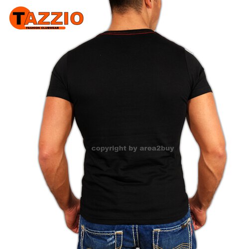 Tazzio Herren T-Shirt Mnner Shirt Sommer TZ-2022 Schwarz XL