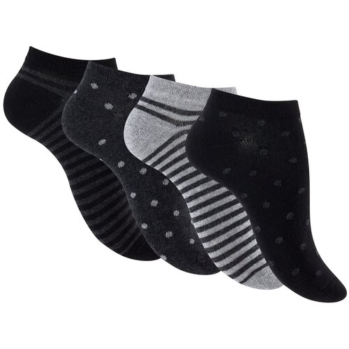 Damen Motiv Socken (8 x Paar) se Sckchen fr Frauen aus Baumwolle mit Streifen, Punkte, Herzen | Damensocken Sneaker Socken Flinge
