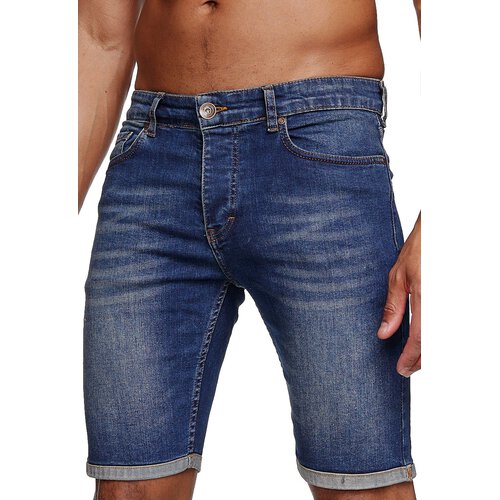 Reslad Jeans Shorts Herren Kurze Hosen Sommer l Used Look Washed Mnner Denim Jeansshorts l Bermuda Capri Hose Regular Fit RS-2085