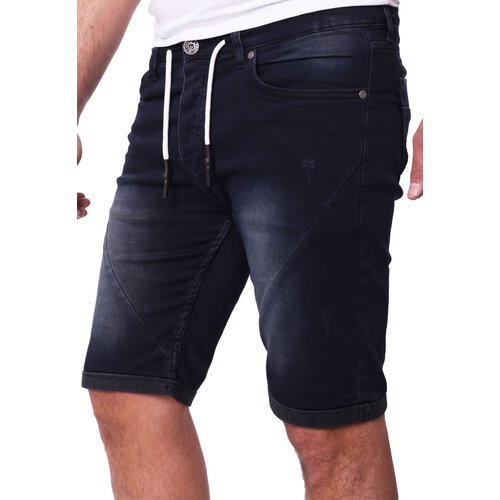 Reslad Jeans Shorts Herren Kurze Hosen Sommer - Sweathose in Jeansoptik l Stretch Denim Mnner Jeansshorts l Hose Regular Fit RS-2087