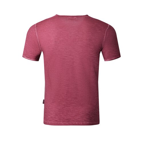 Reslad T-Shirt Herren V-Ausschnitt verwaschen Vintage Optik Shirt Mnner RS-5041 Bordeaux S