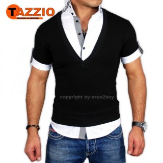 Tazzio Polo Shirt 1039, sw-weiß