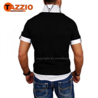 Tazzio Polo Shirt 1039, sw-weiß