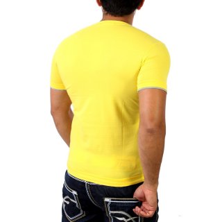Redbridge R-1544 Layer Style V-Neck T-Shirt Gelb