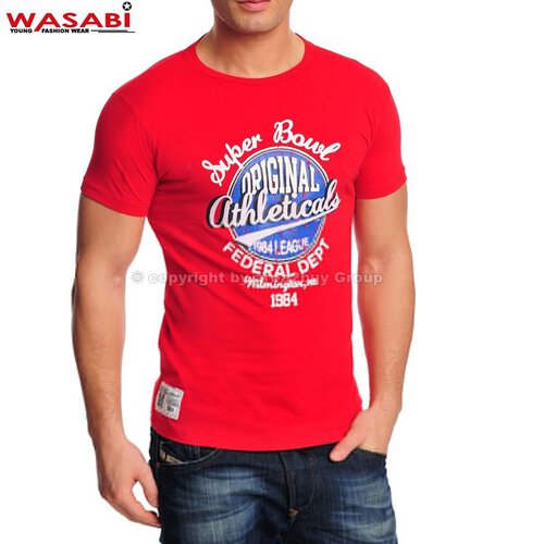 Wasabi athleticals Jonk Men Party Club Style T-shirt rot L