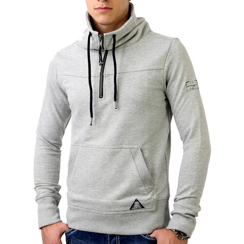 Vsct V-5400324 Huge Collar Sweatshirt Hoody Pullover Grau M