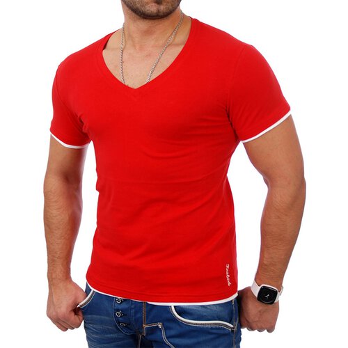 Reslad Herren T-Shirt Miami RS-5050 Rot-Wei XL