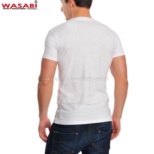 Wasabi athleticals Jonk Men Party Club Style T-shirt weiß