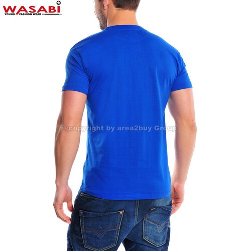 Wasabi athleticals Jonk Men Party Club Style T-shirt blau