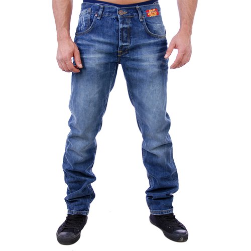 VSCT Herren Clubwear Used Look Denim Jeans Hose V-0140 Blau W32/L34