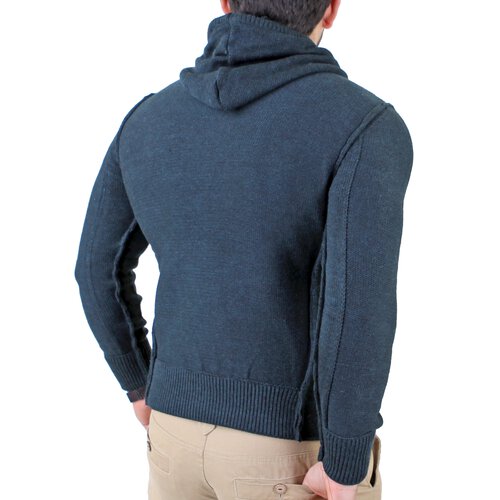Reslad Herren Vintage Huge Collar Sweatshirt Pullover RS-3212 Grn S