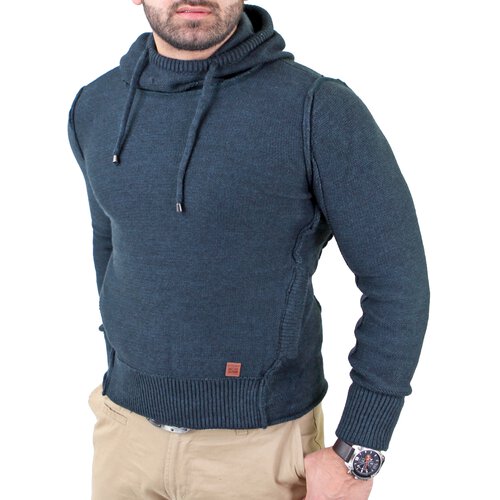 Reslad Herren Vintage Huge Collar Sweatshirt Pullover RS-3212 Grn XL