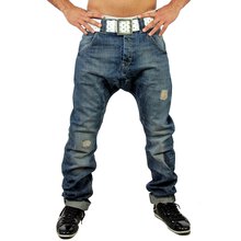 VSCT Herren Low Crotch Vintage Stonewashed Jeans Hose...