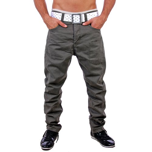 VSCT Herren Clubwear Low Crotch Jeans Hose V-0204 Khaki W30/L32