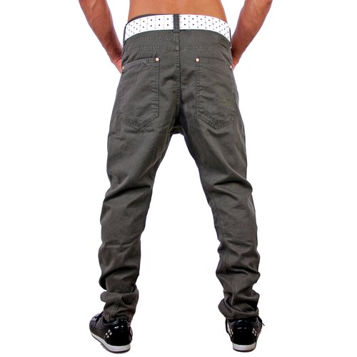 VSCT Herren Clubwear Low Crotch Jeans Hose V-0204 Khaki W30/L34