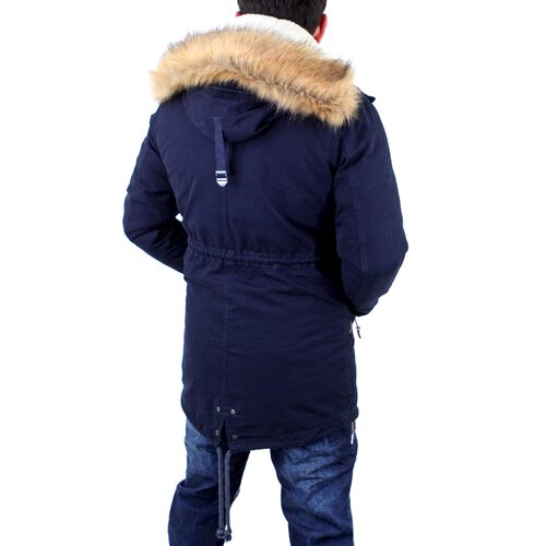 VSCT Herren Clubwear Luxury Parker Winter Mantel Jacke V-5800342 Navy L