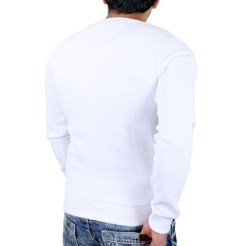 VSCT Sweatshirt Herren Haze Honey Blunt Sweater Mesh V-5641175 Wei L