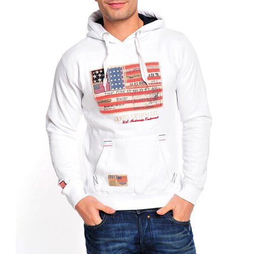 Gangster Unit Sweatshirt Herren Flag America Hoodie GU-618 Wei M